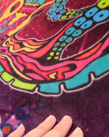 Cosmic Octopus Fleece Blanket