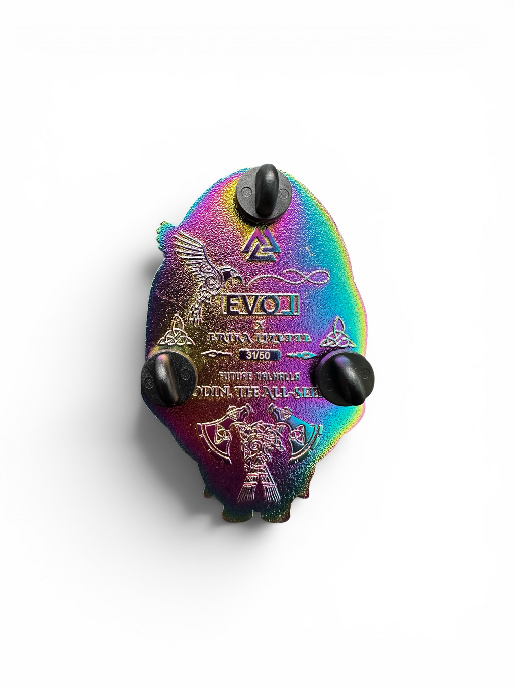 Odin Pin - Rainbow Anodized