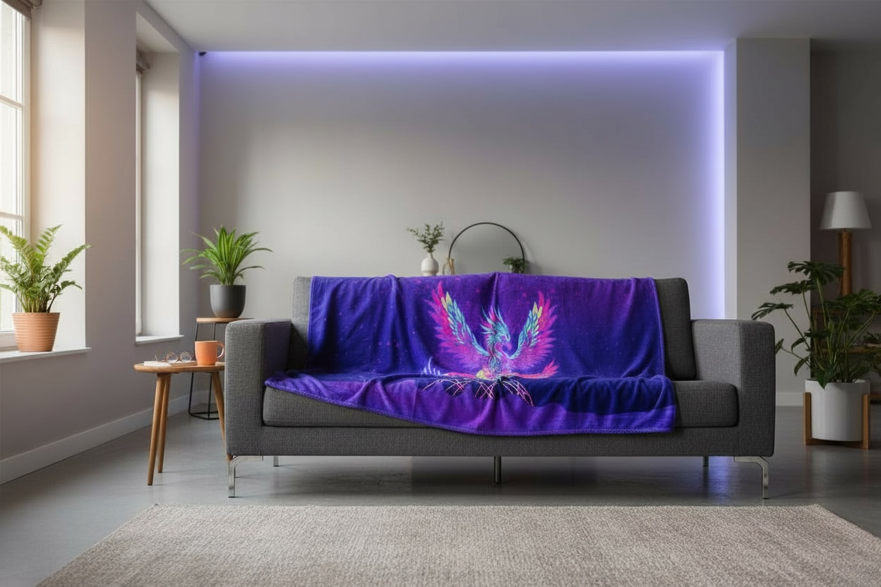 Phoenix Heart Throw Blanket Main image