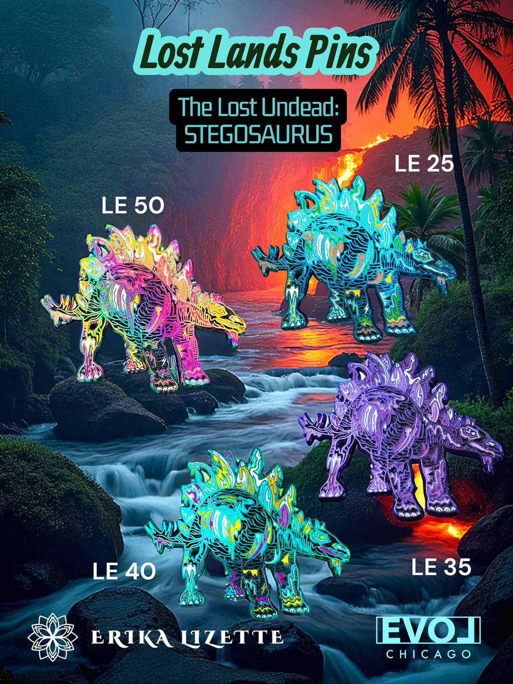 The Lost Undead Collection: Stegosaurus Pin