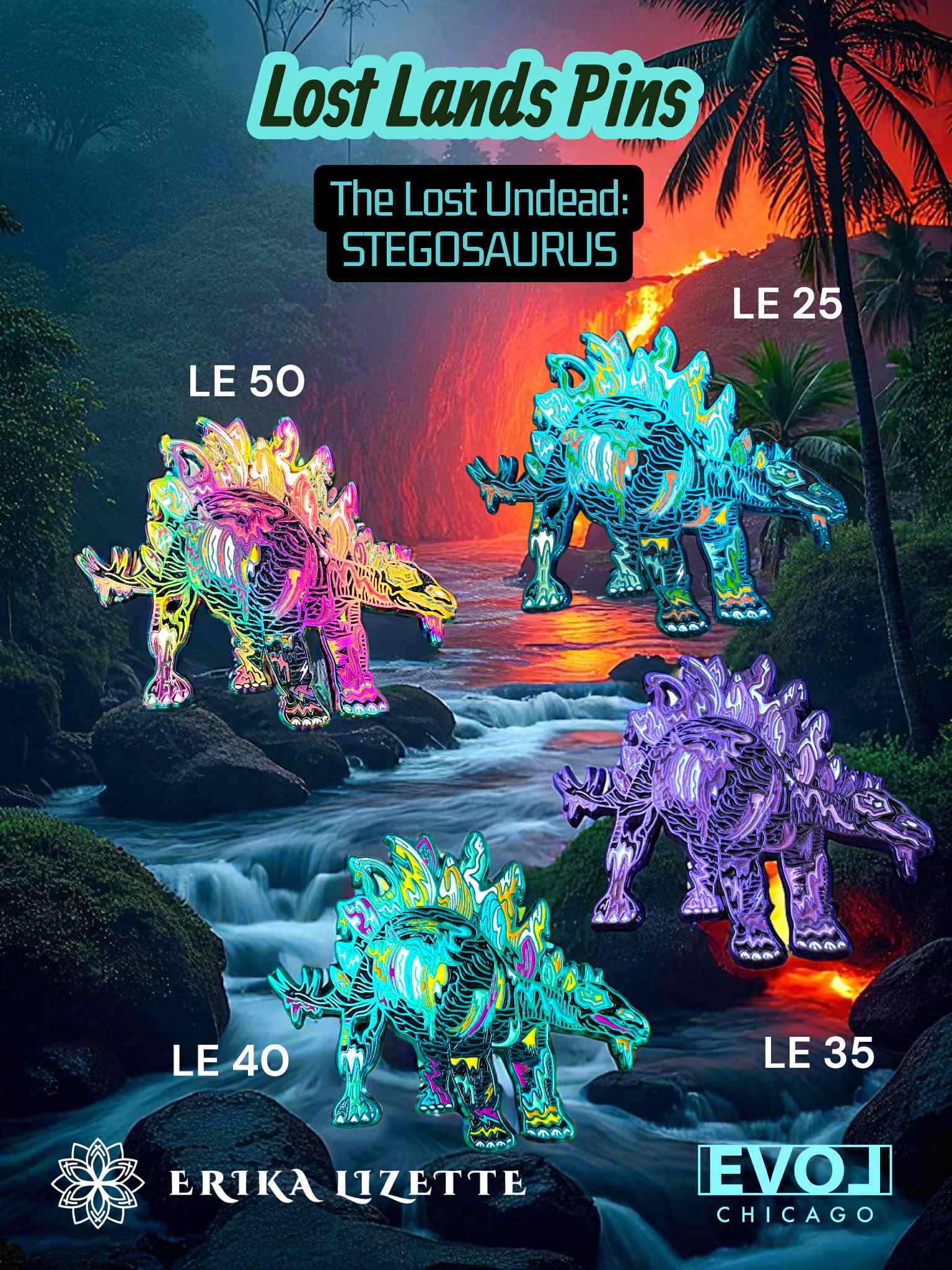 The Lost Undead Collection: Stegosaurus Pin