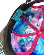 Cosmic Octopus Flat Brim Hat - Blue on Black