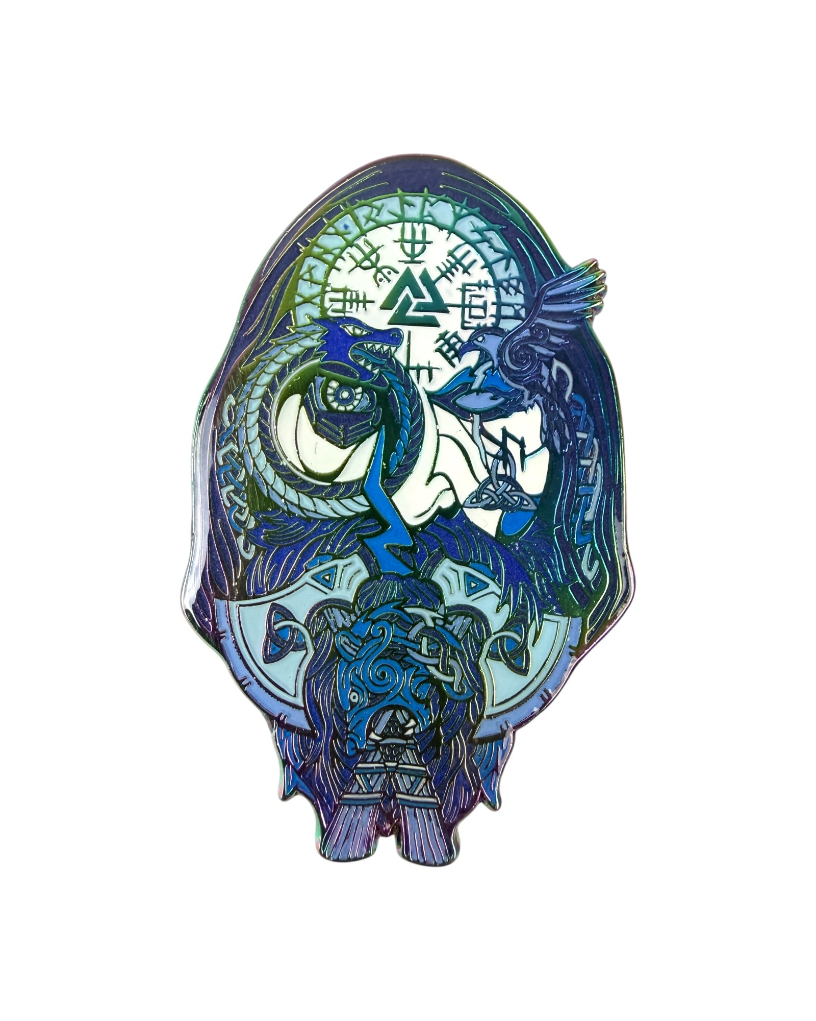 Odin Pin - Rainbow Anodized
