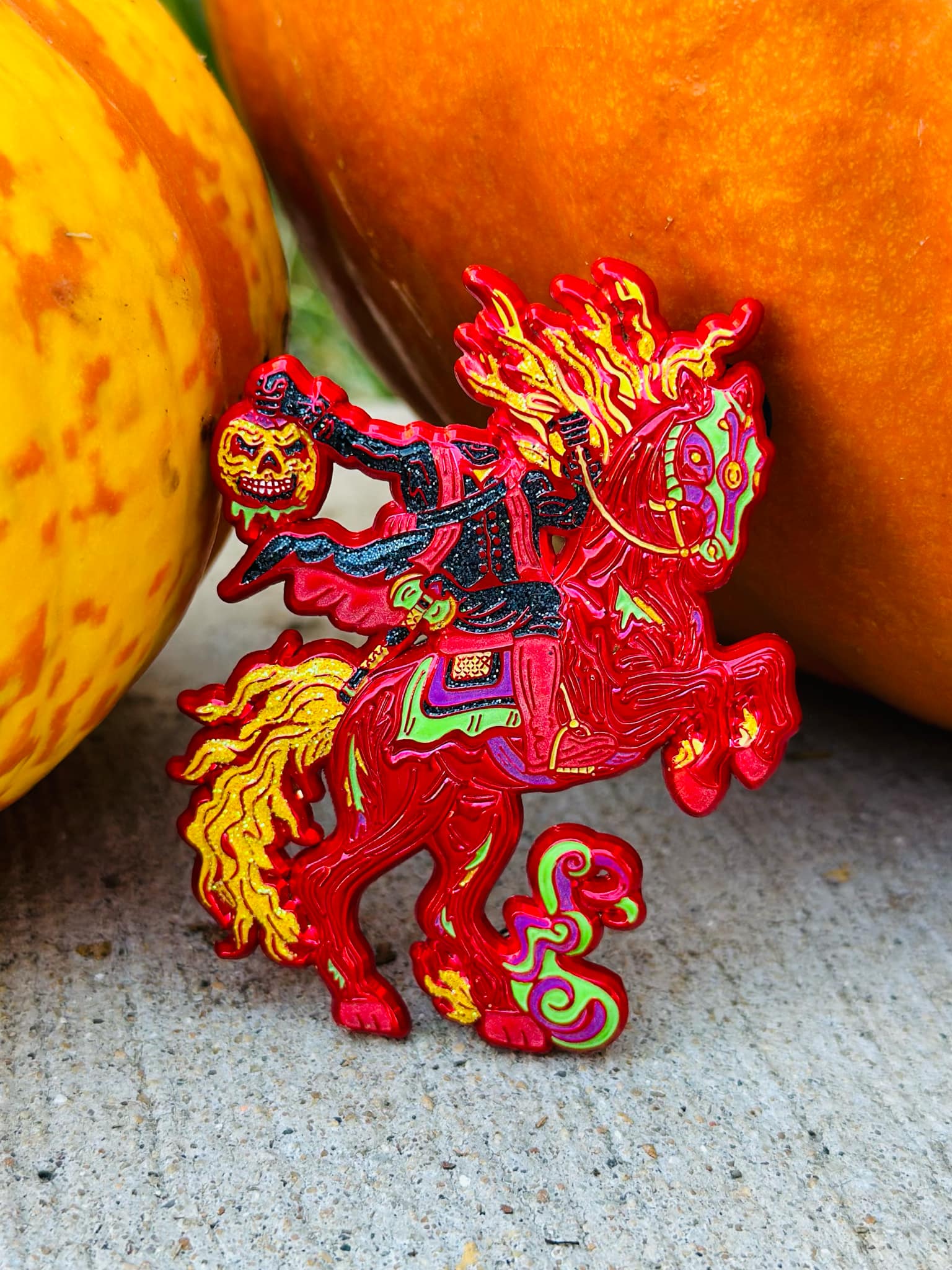 Headless Horseman Pin - Red Ano