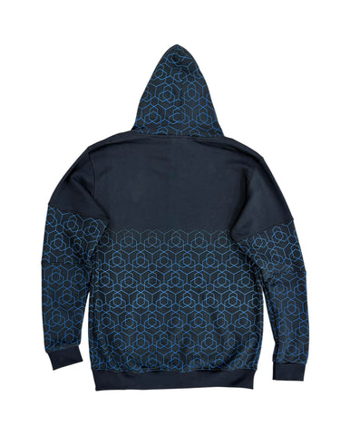 Geo Cotton Zip-Up Hoodie