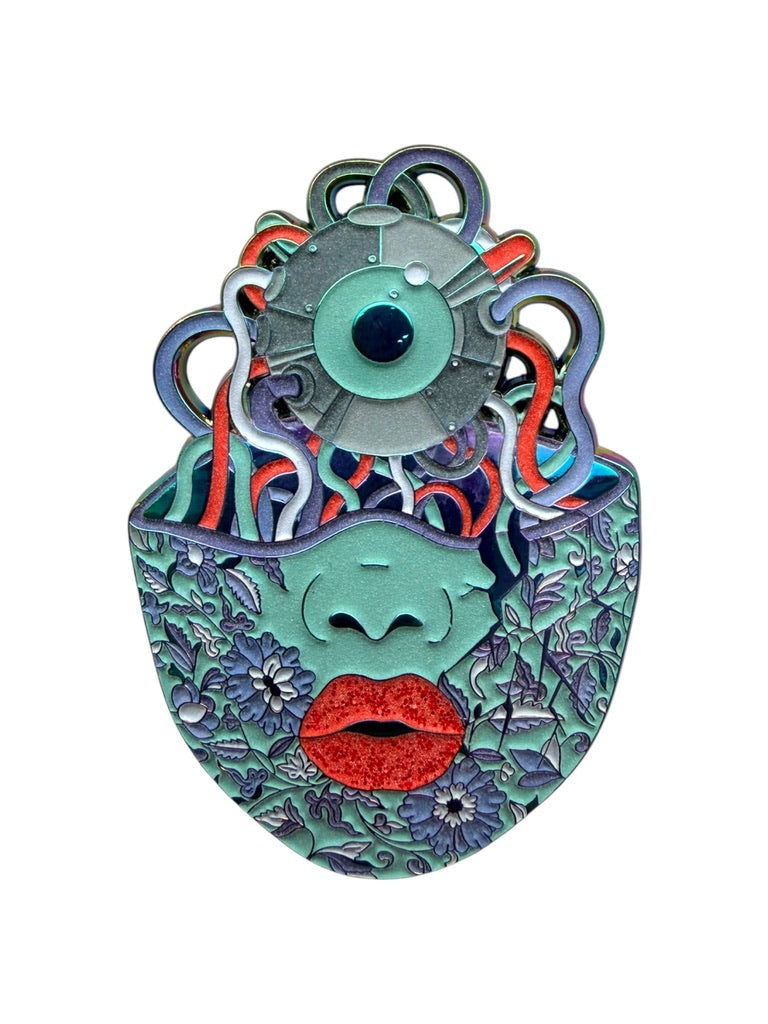 Cyborg Overload Pin - Rainbow Anodized Main image