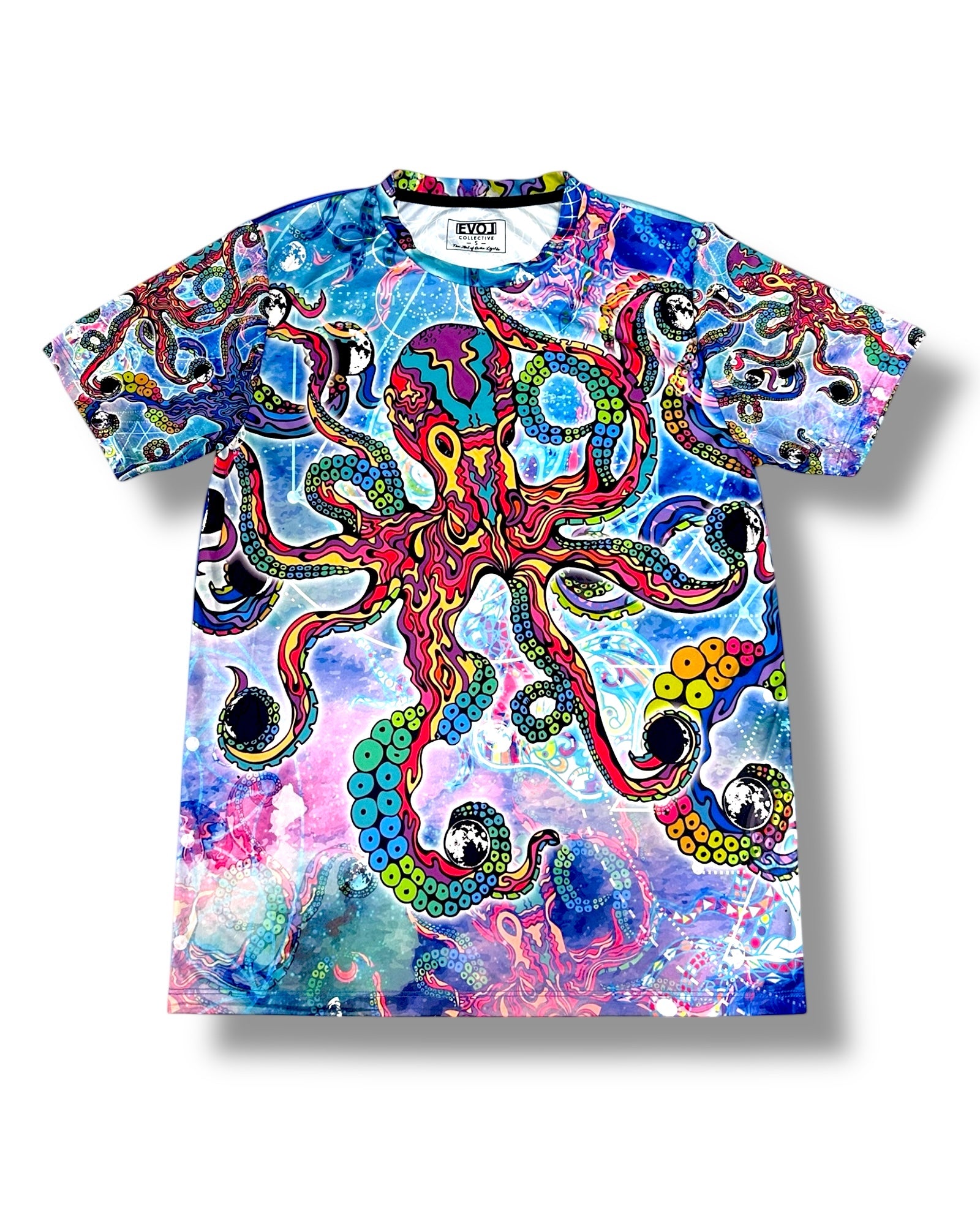 Cosmic Octopus Sublimated T-Shirt - Blue Main image