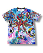 Cosmic Octopus Sublimated T-Shirt - Blue