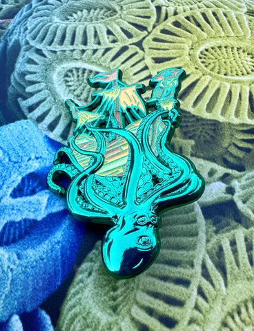 LOST AT SEA PIN - Green Anodized