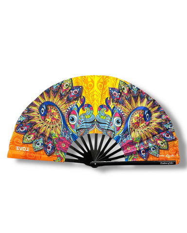 Indigo Eye Peacock Hand Fan