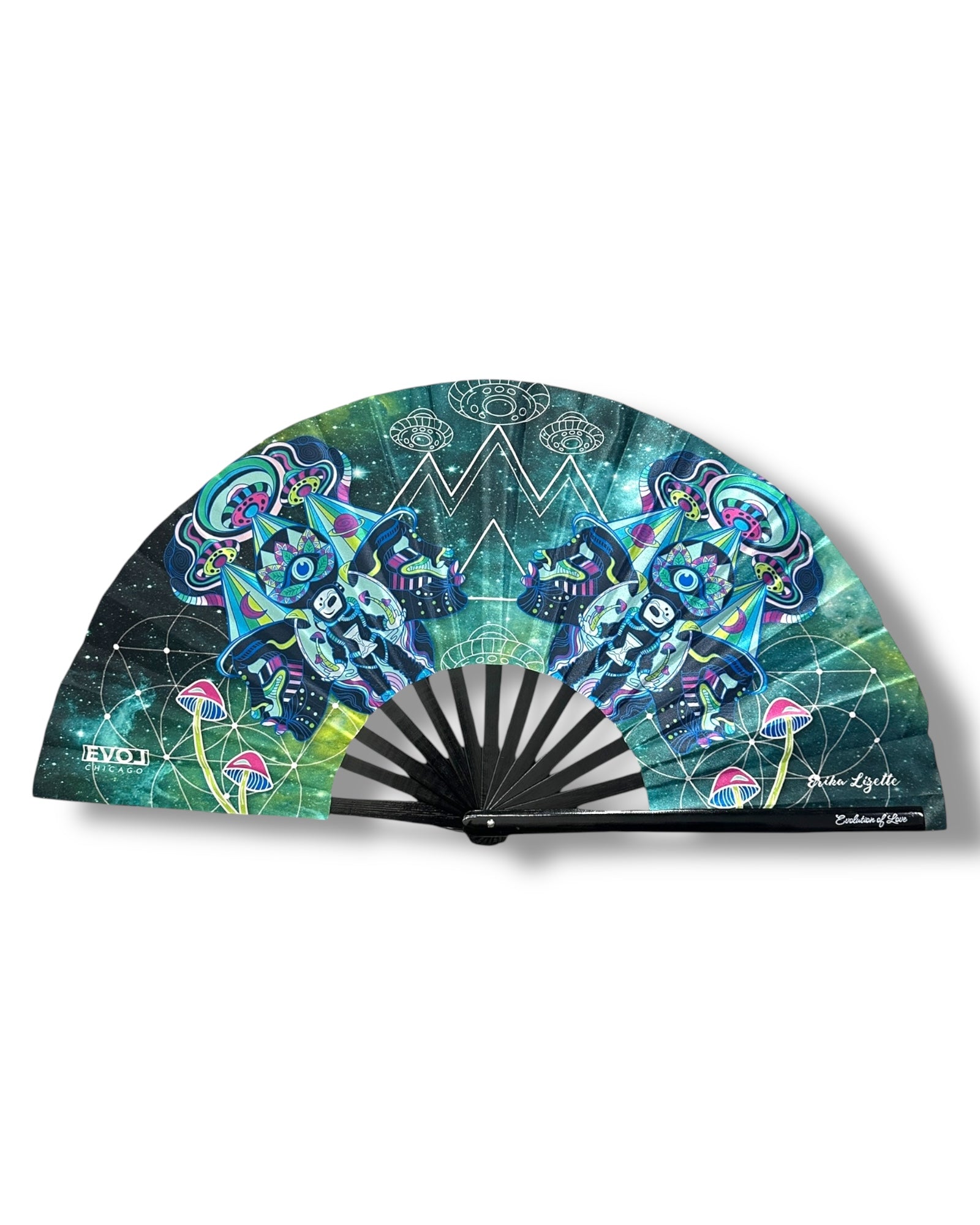 Psychedelic Space Traveler Hand Fan Main image