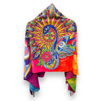 Indigo Eye Peacock Pashmina (Non-UV Reactive)