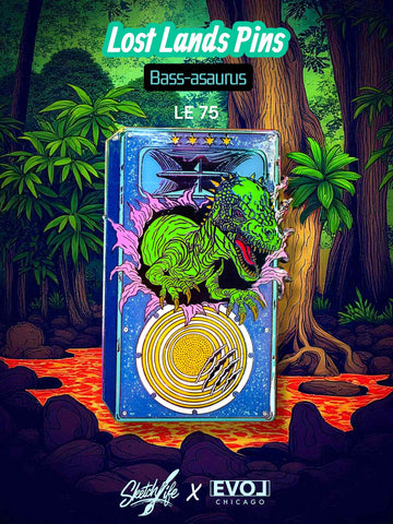 Bass-asaurus Pin