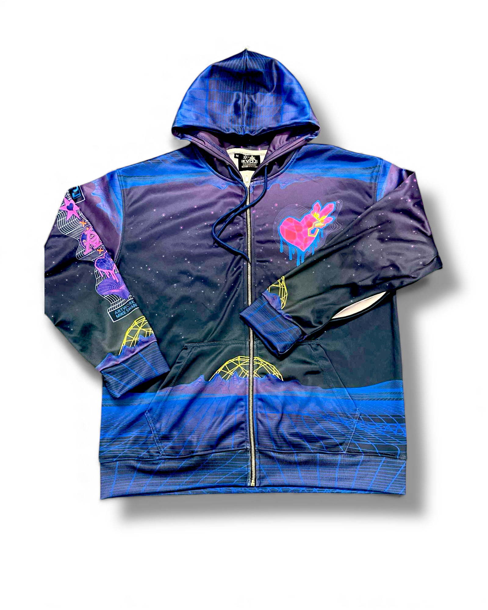 Phoenix Heart Sublimated Zip-Up Hoodie Main image