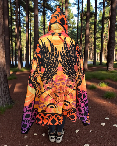 Bastet Amulet Hooded Blanket