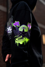 EVOL Graffiti Cotton Zip-Up Hoodie