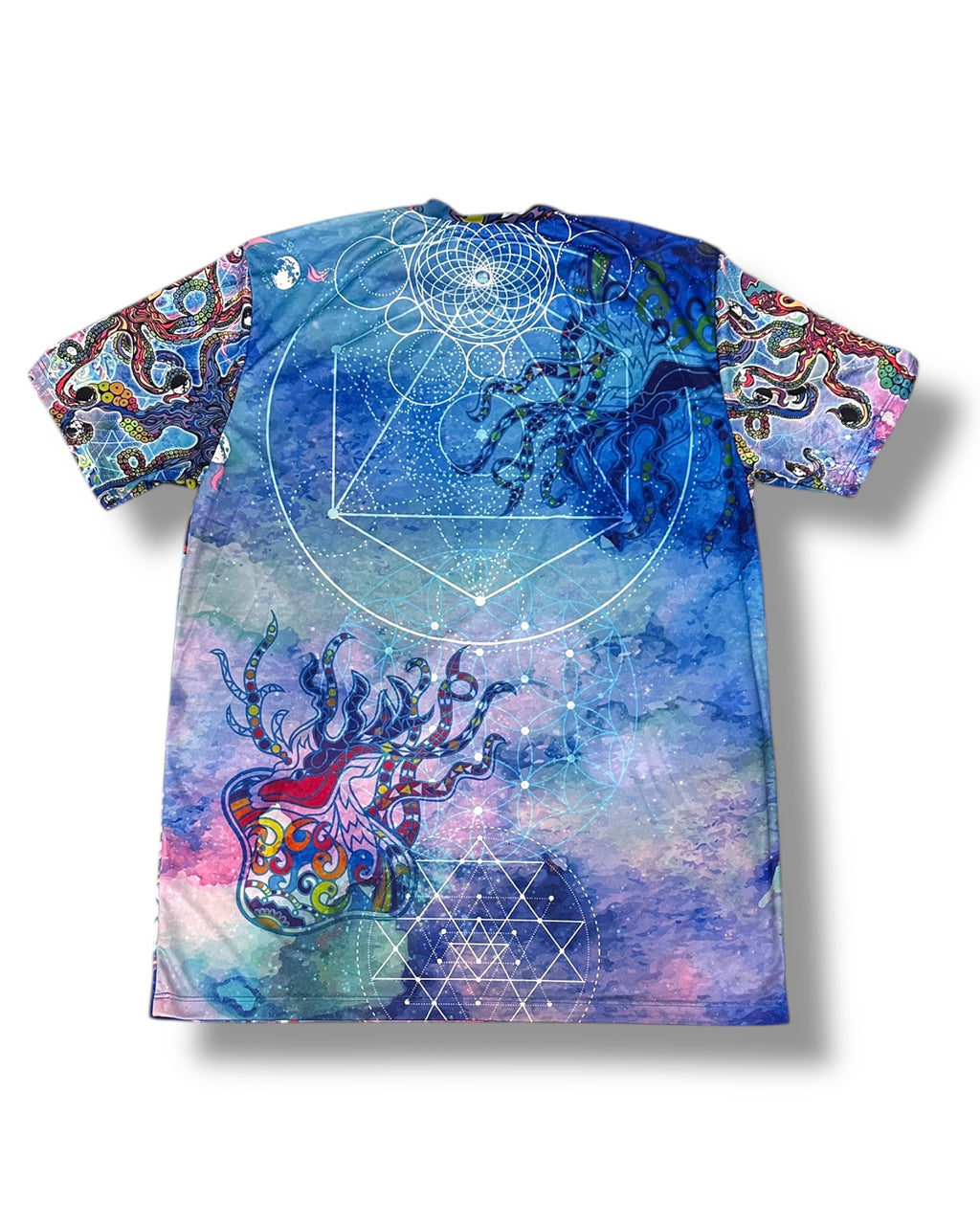 Cosmic Octopus Sublimated T-Shirt - Blue