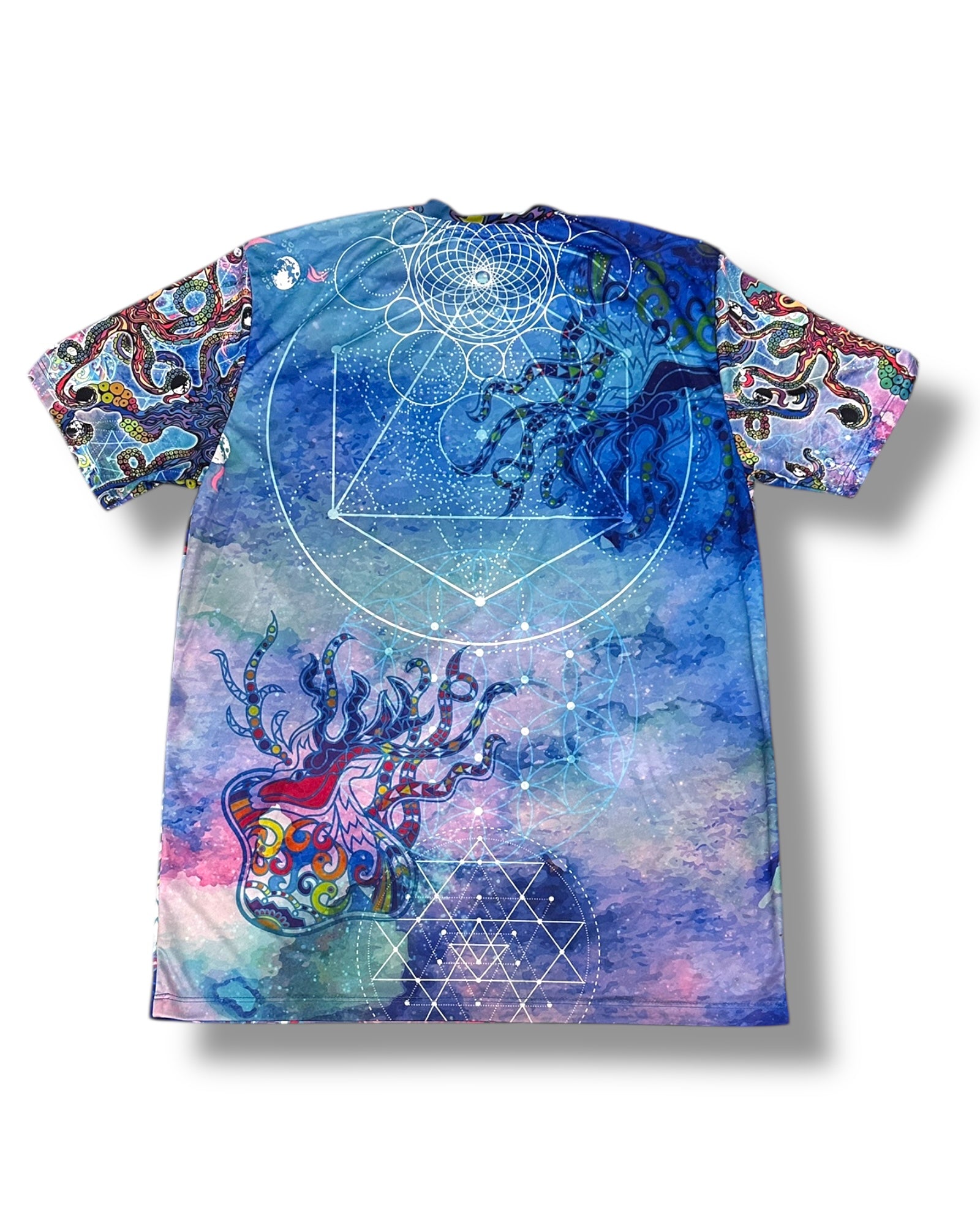 Cosmic Octopus Sublimated T-Shirt - Blue