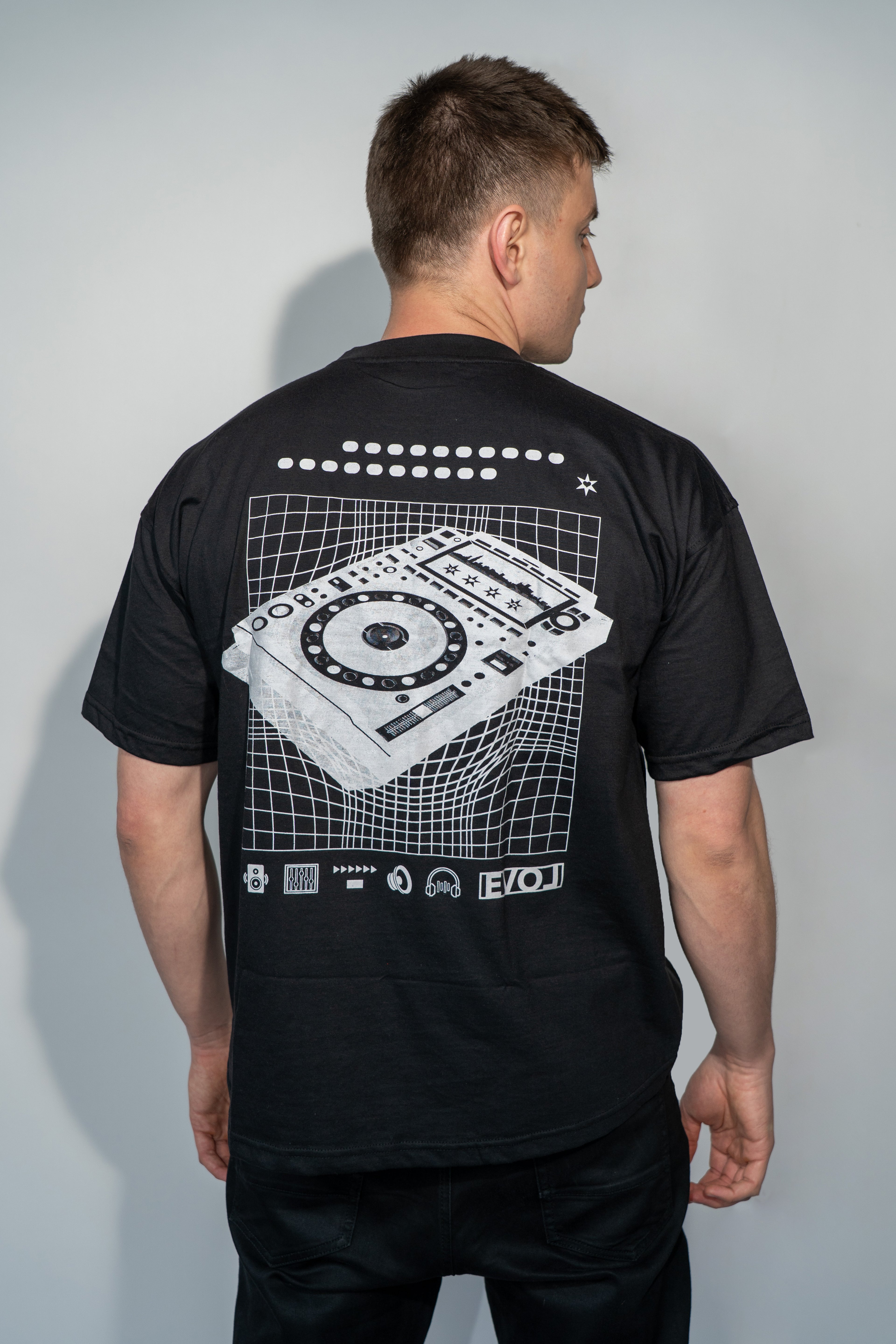All Black TECHNO Cotton T-Shirt