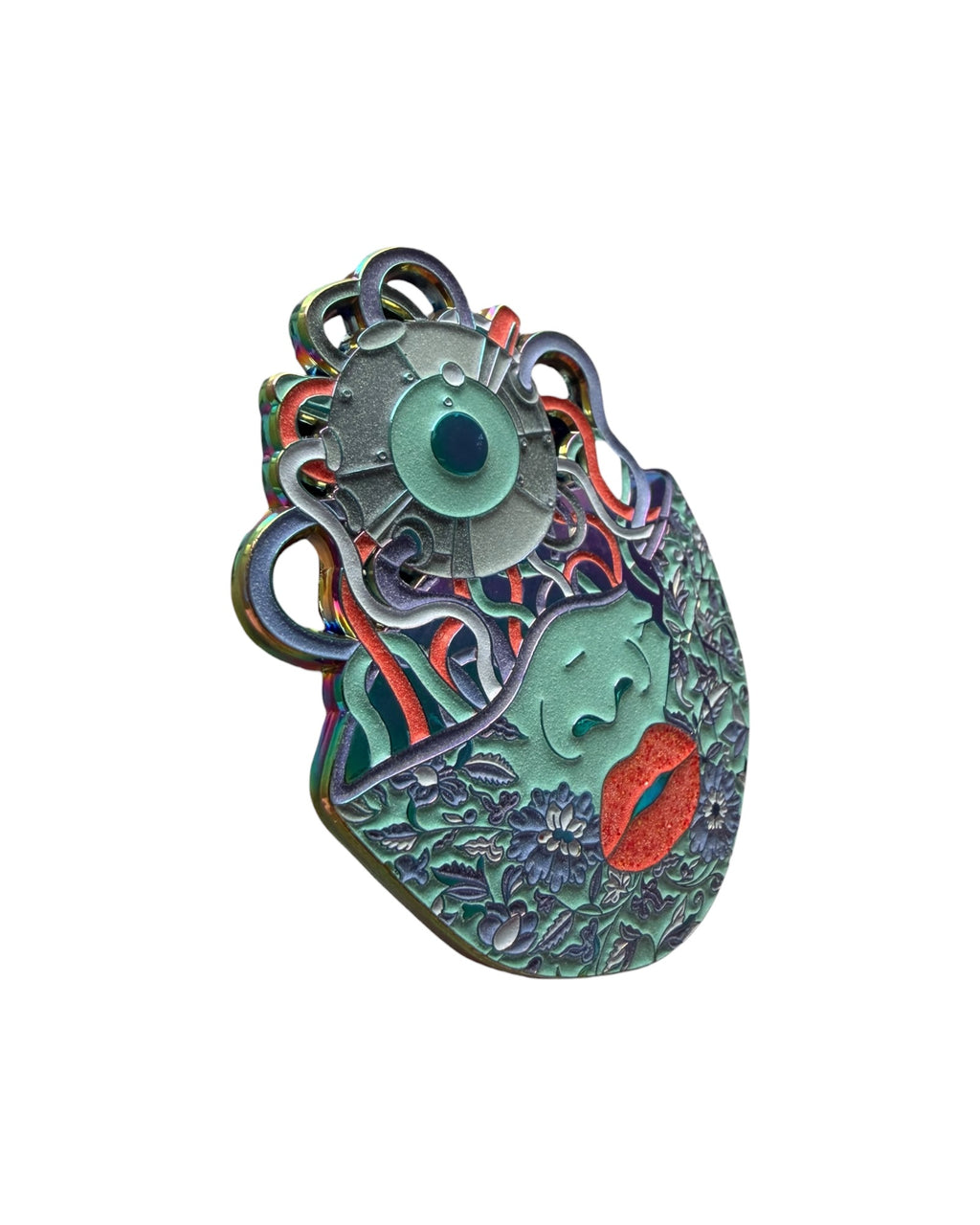 Cyborg Overload Pin - Rainbow Anodized