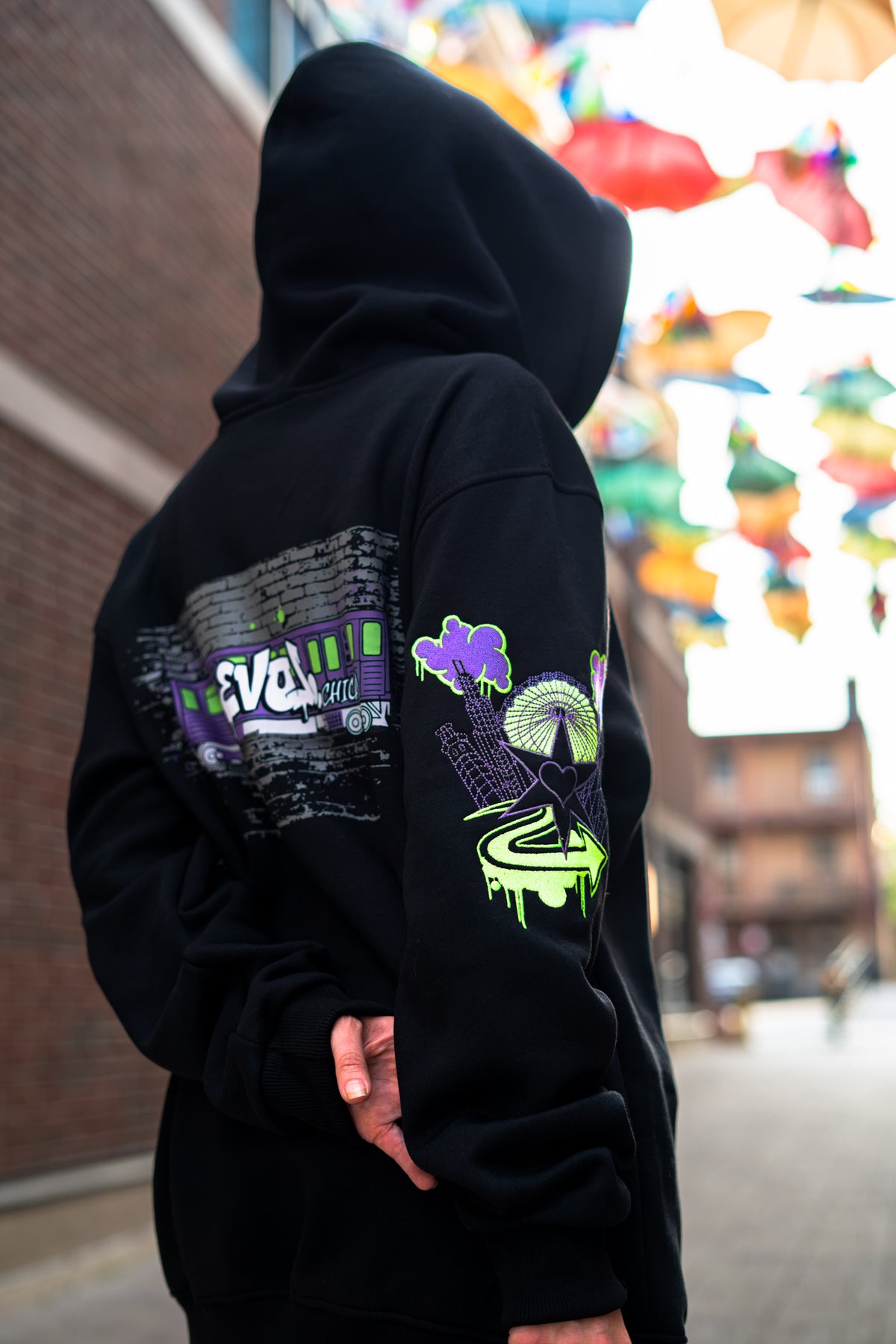 EVOL Graffiti Cotton Zip-Up Hoodie Main image