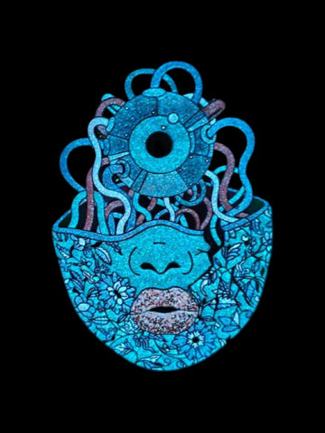 Cyborg Overload Pin - Rainbow Anodized