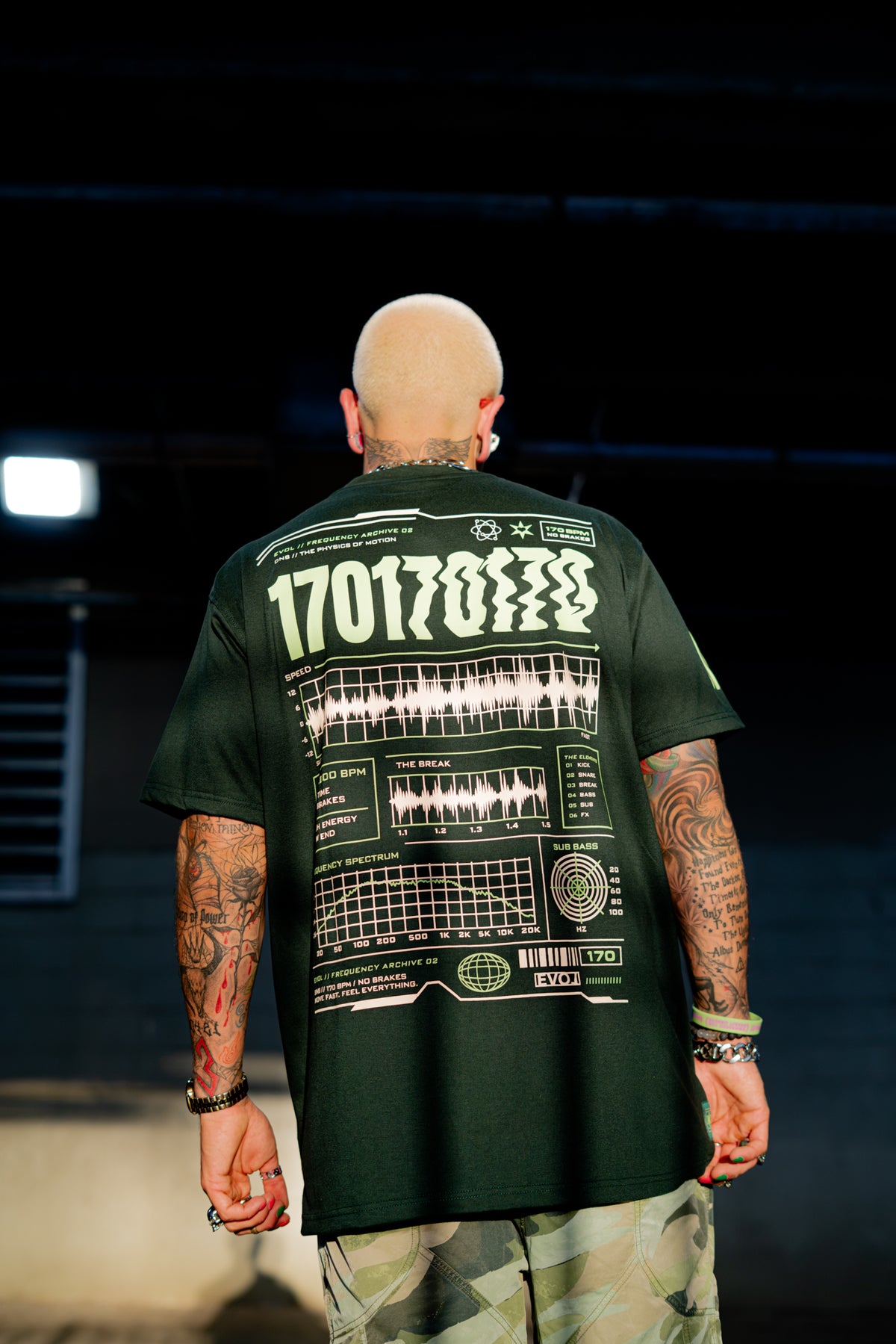 DnB 170 BPM Frequency Cotton T-Shirt
