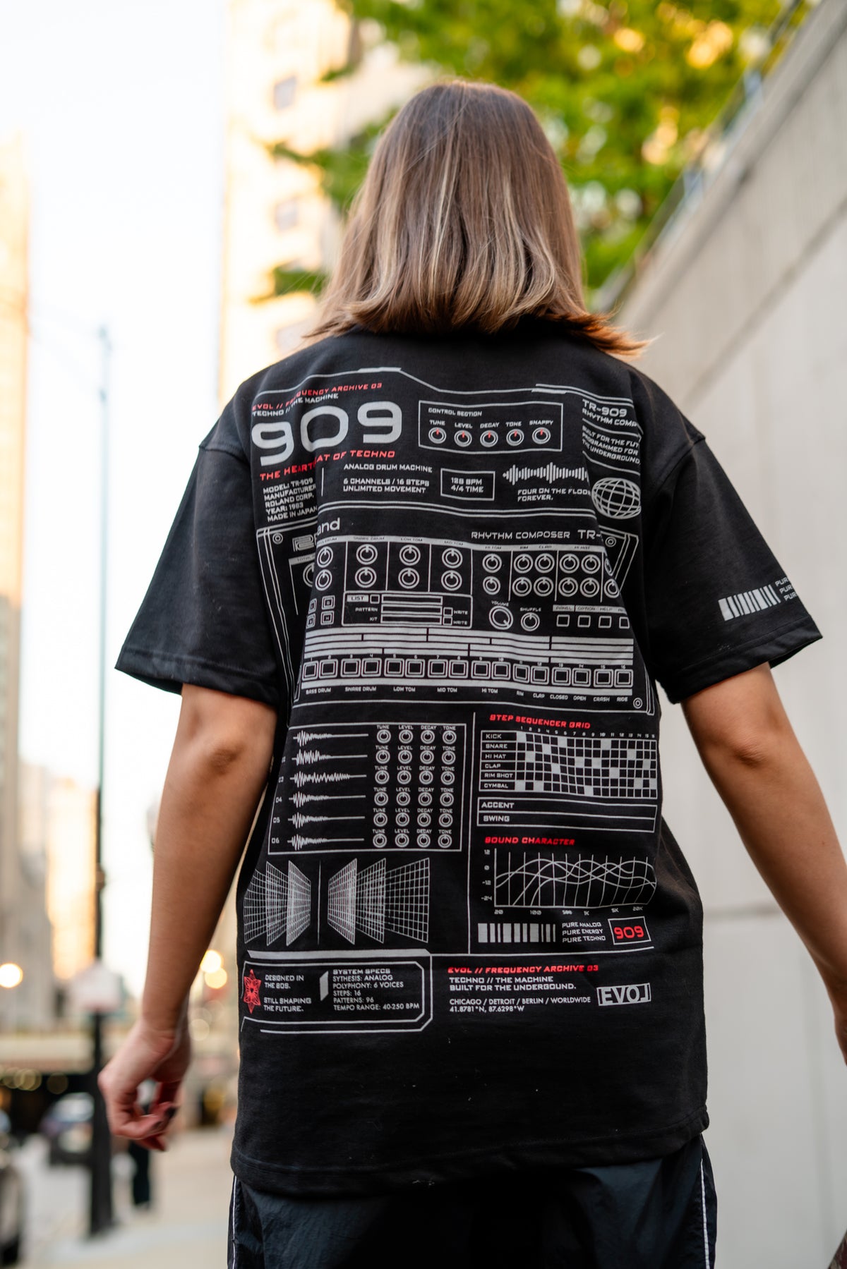 Techno 909 Frequency Cotton T-Shirt Main image