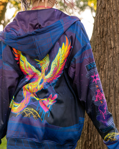 Phoenix Heart Sublimated Zip-Up Hoodie