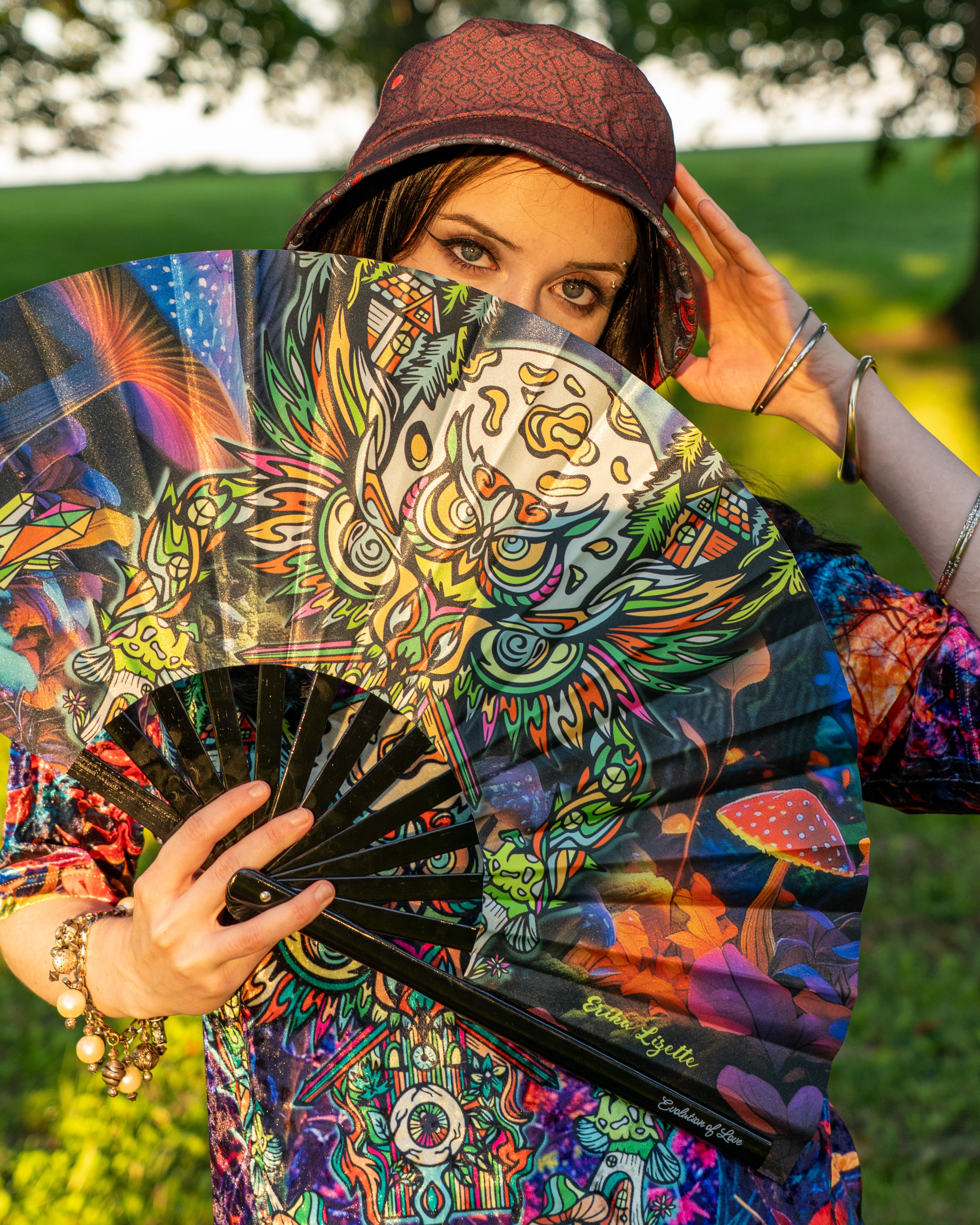 Midnight Guardian Hand Fan