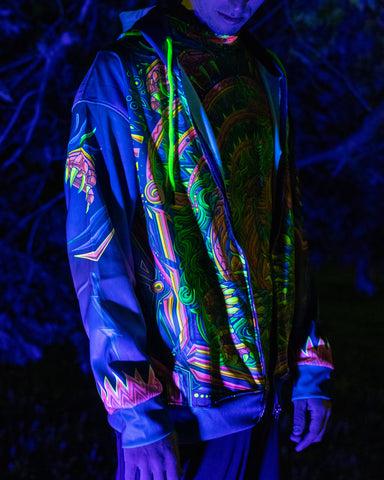 Saber Tooth Tiger Sublimated Zip-Up Hoodie
