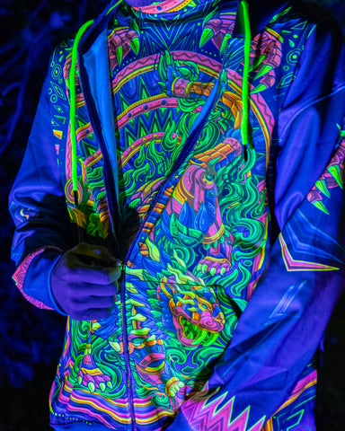 Saber Tooth Tiger Sublimated Zip-Up Hoodie