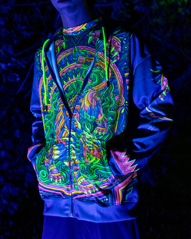 Saber Tooth Tiger Sublimated Zip-Up Hoodie
