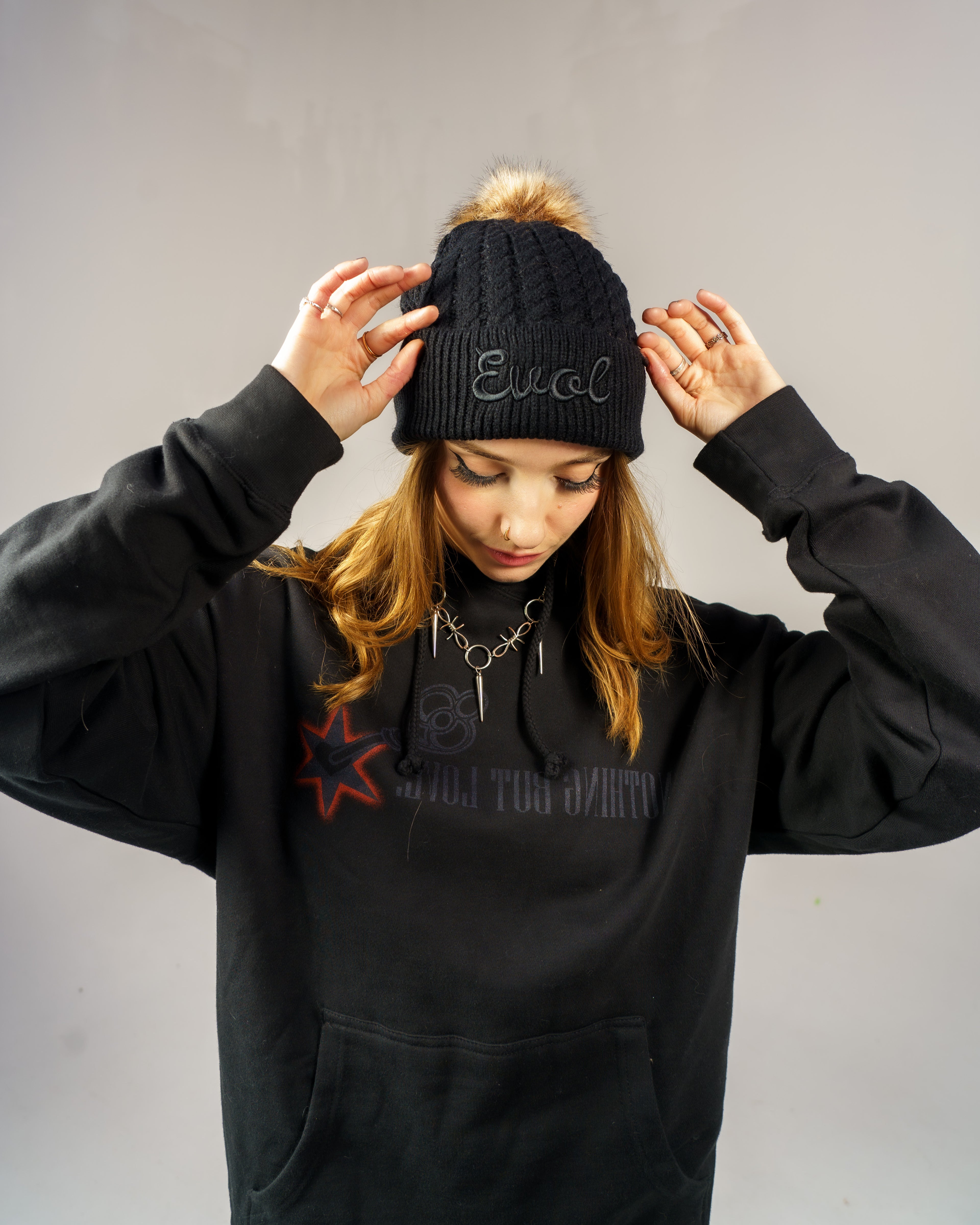Knit Fur Pom Beanie
