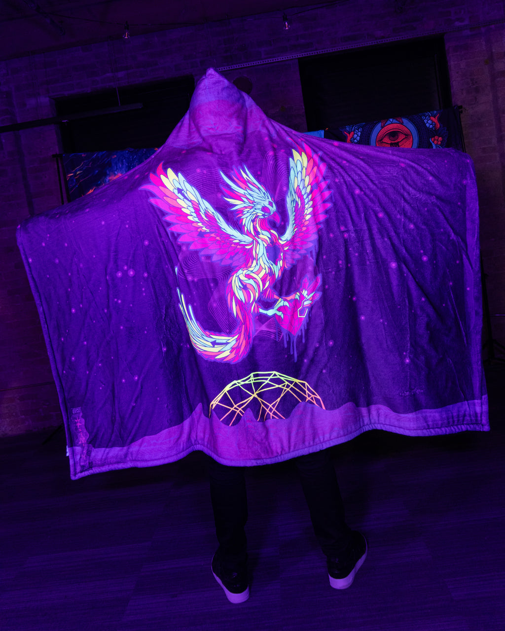 Phoenix Heart Hooded Blanket
