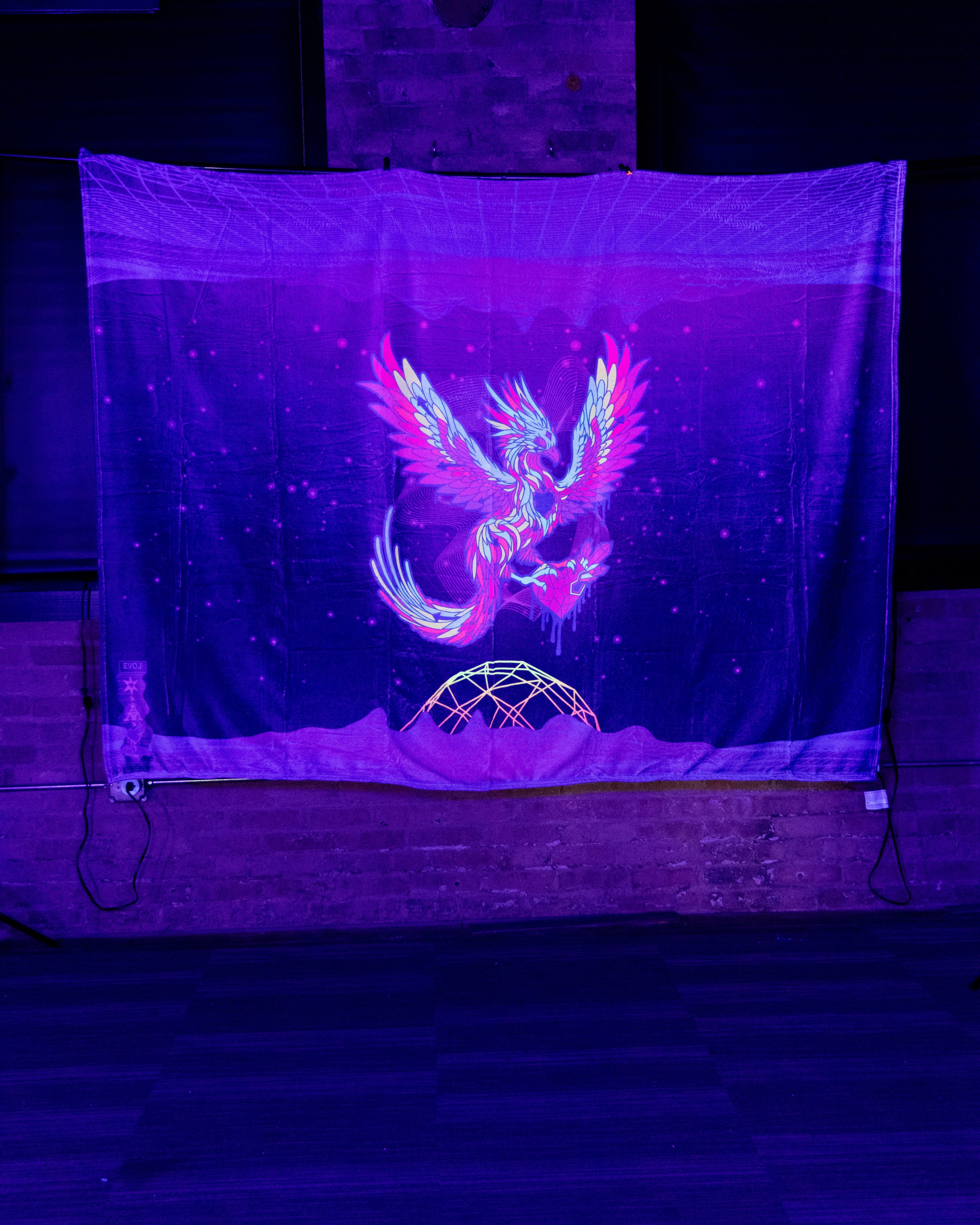 Phoenix Heart Throw Blanket