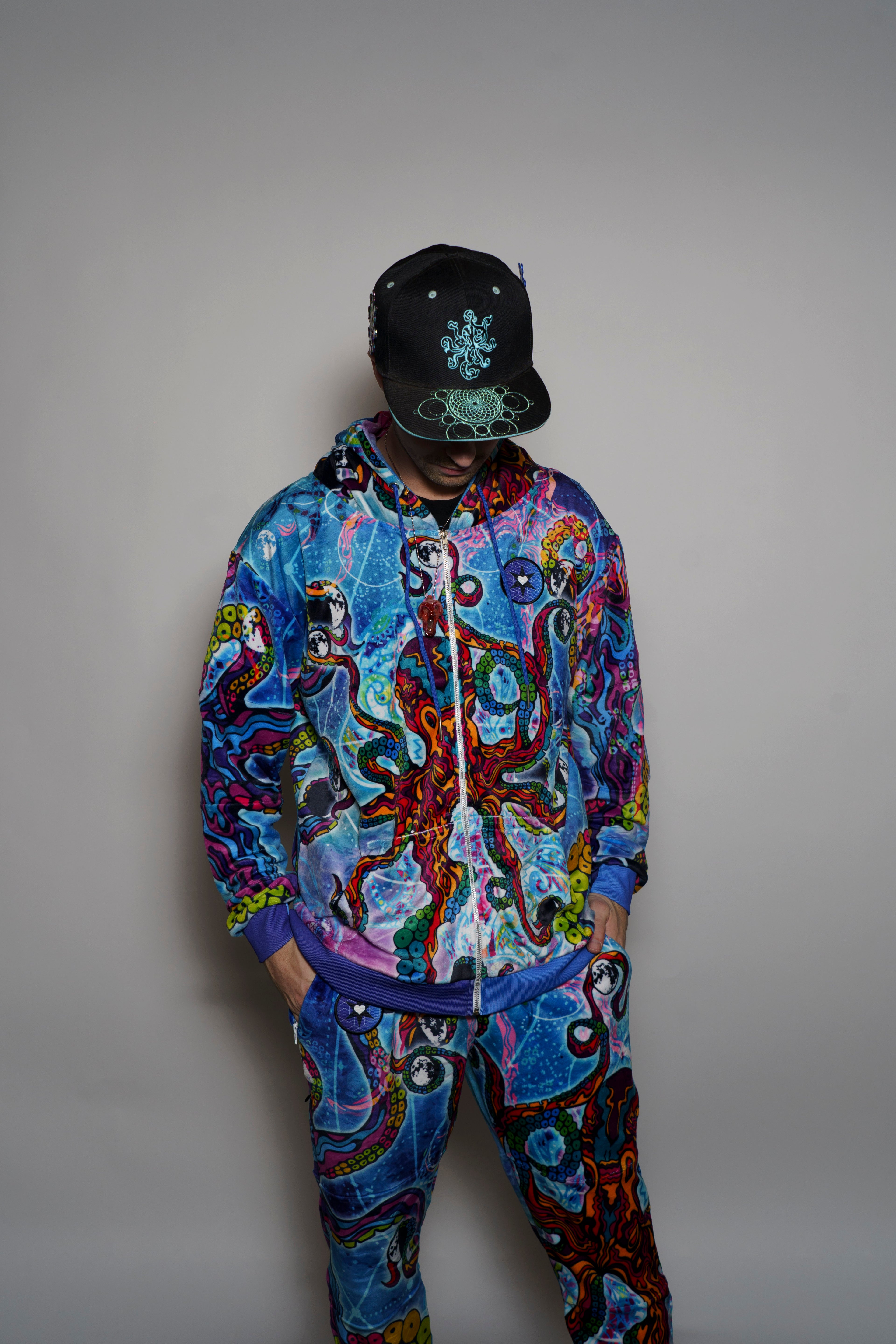 Cosmic Octopus Velour Pants