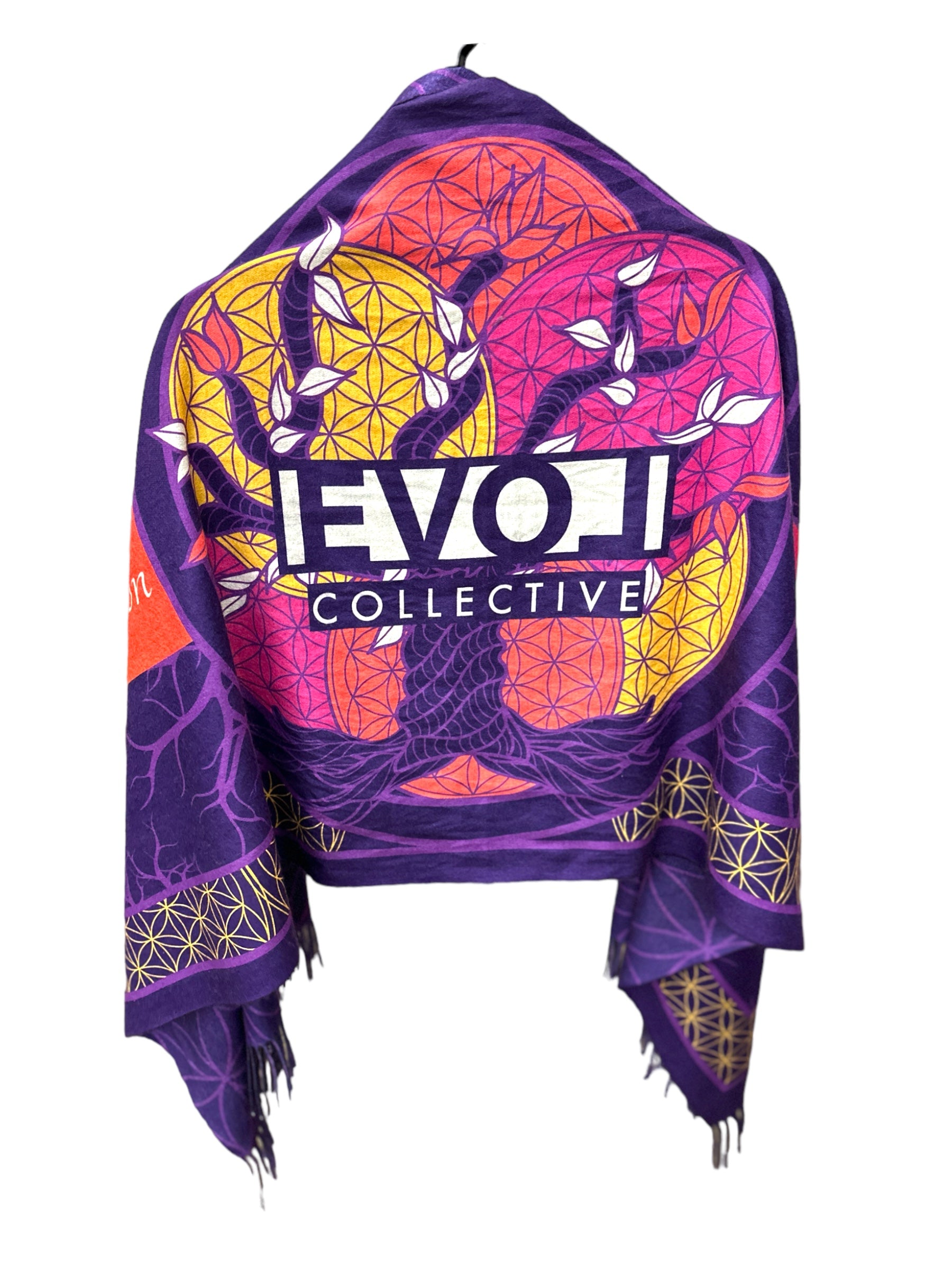 Flower Of Life Purple Pashmina*