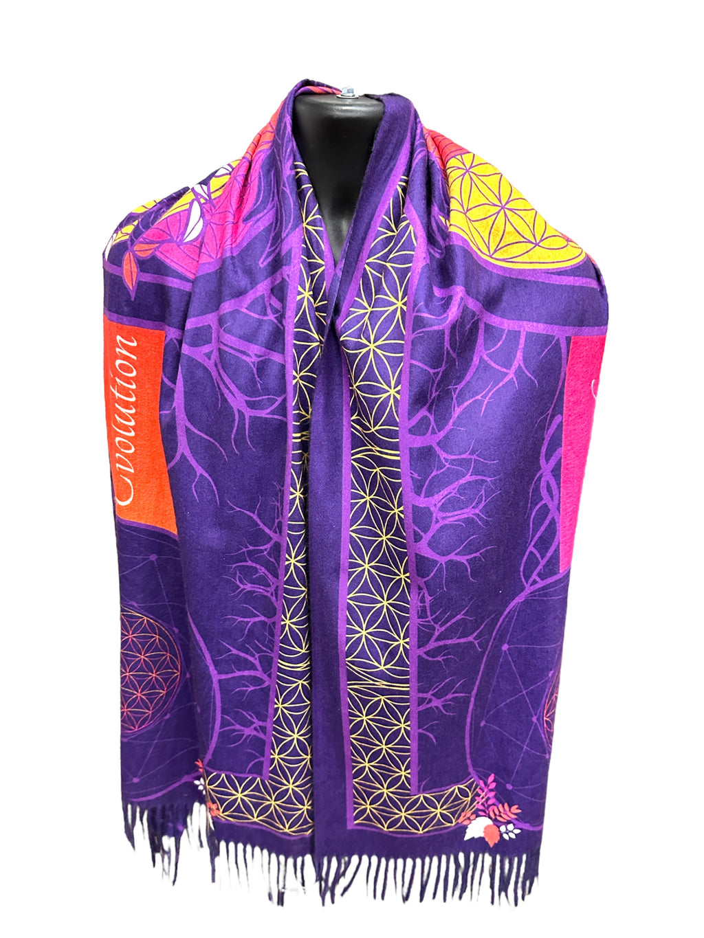 Flower Of Life Purple Pashmina*