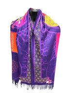 Flower Of Life Purple Pashmina*