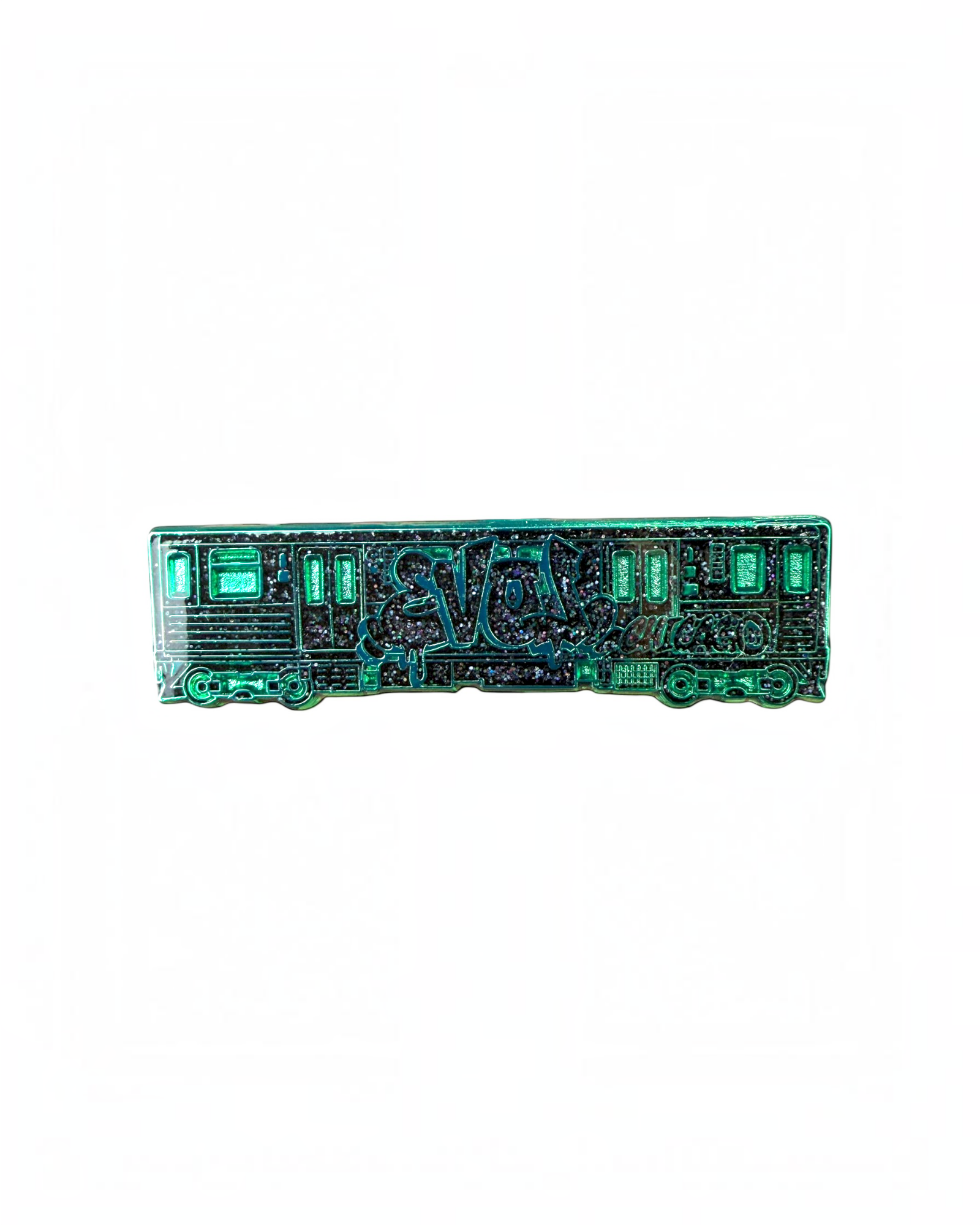 Chicago CTA Pin - Green/Black