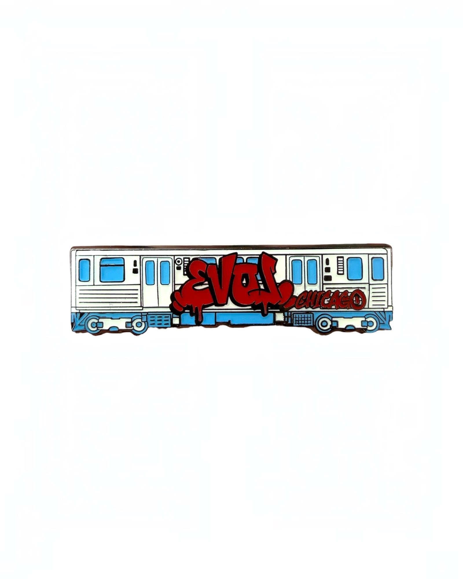 Chicago CTA Pin - Blue/Red Main image