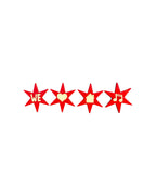We Love House Music Star Pin Set - Red