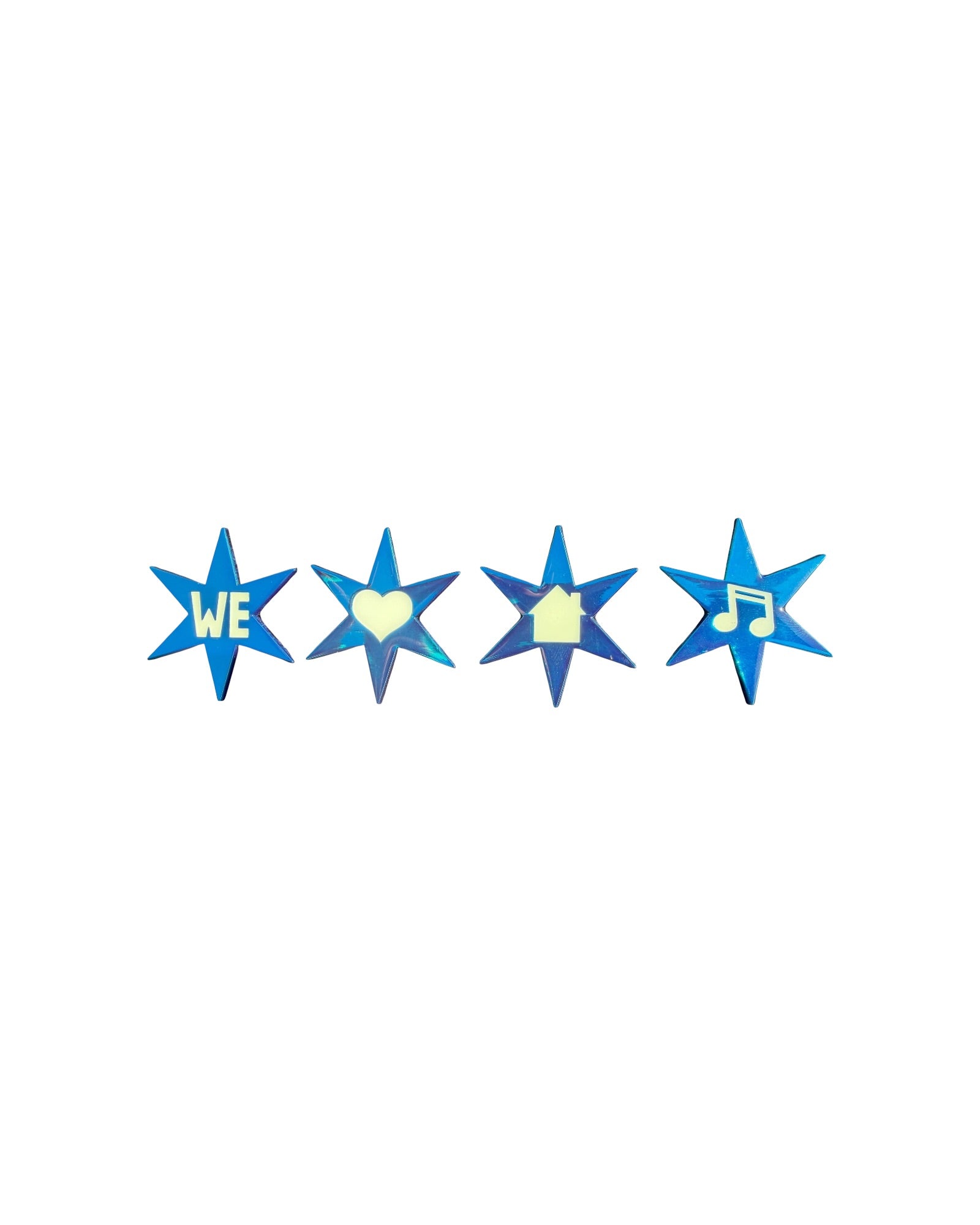 We Love House Music Star Pin Set - Blue Main image