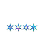 We Love House Music Star Pin Set - Rainbow Anodized