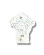 Mushroom Braided Gnome Pin - White Anodized