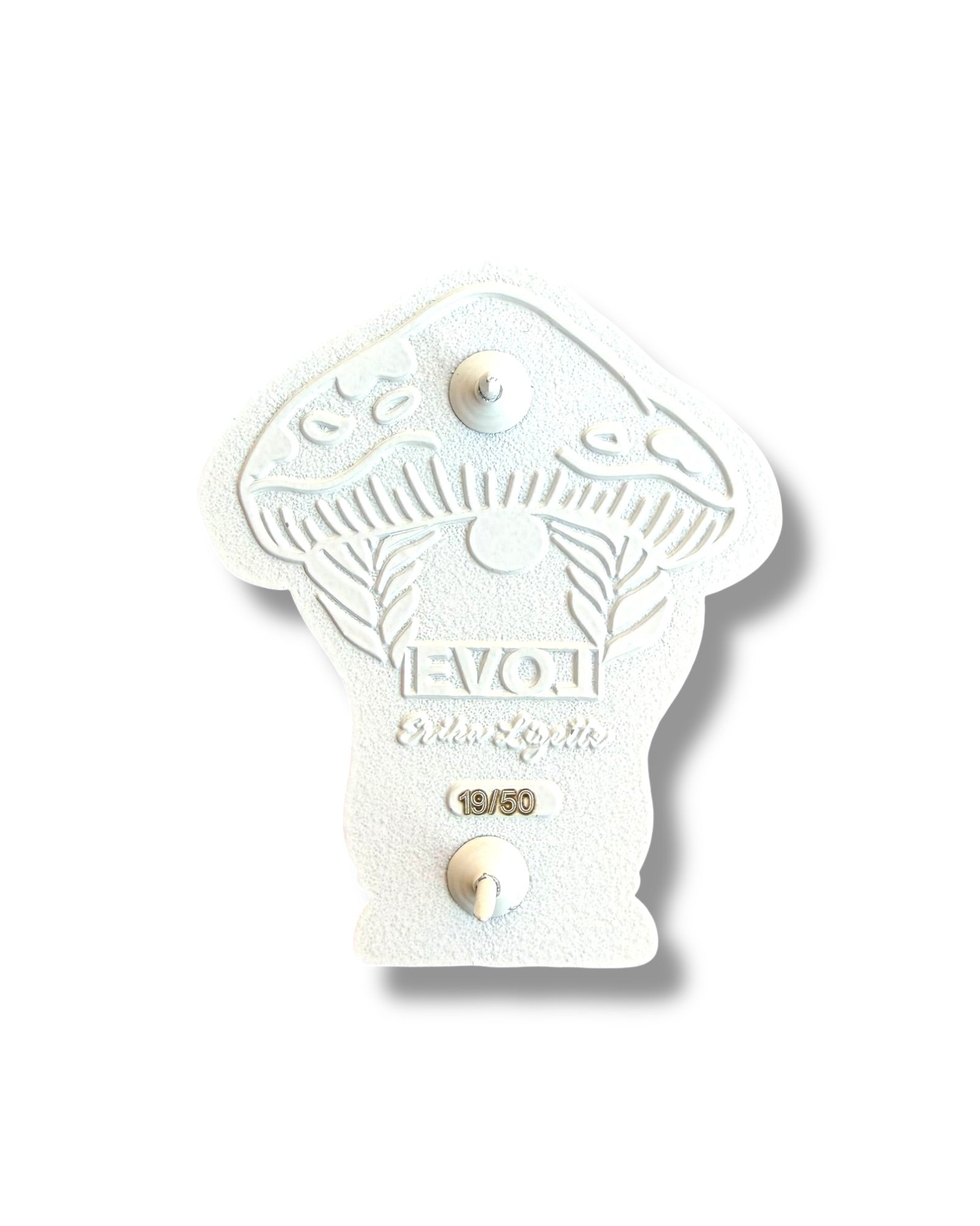 Mushroom Braided Gnome Pin - White Anodized