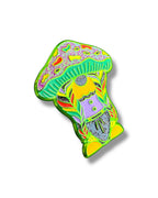 Mushroom Braided Gnome Pin - Green Anodized