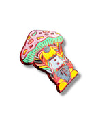 Mushroom Braided Gnome Pin - Red Anodized