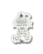 Mushroom Gnome Puppy Pin - White Anodized